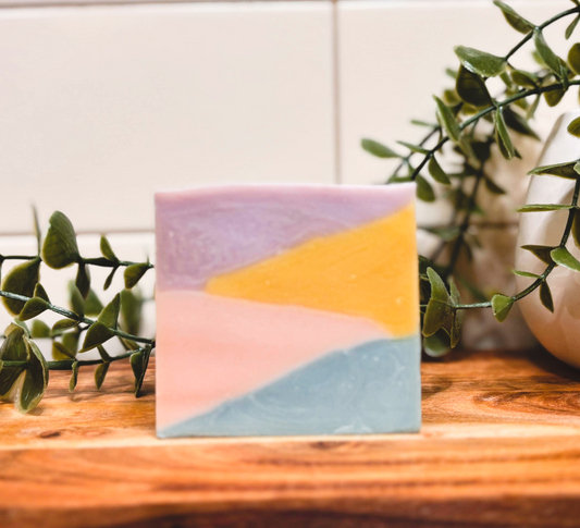 Coloured handmade soap